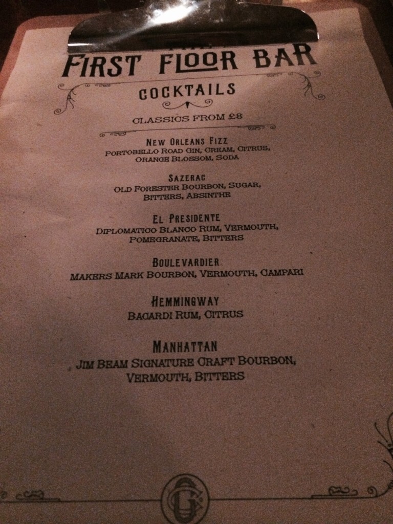 Drink Menu